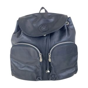 VERSACE Vintage Black Leather Backpack